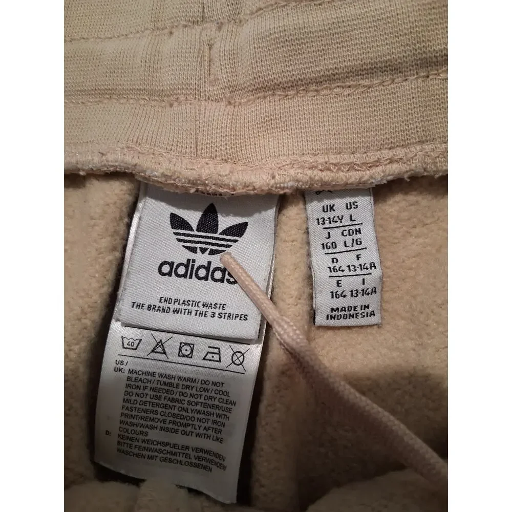 adidas Originals Youth Boys Girls Essentials Fleece Jogger Pants Beige 13-14Y L